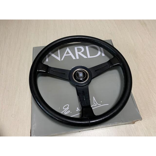 定番　NARDI レザーステアリング　360mm ホーン付き　刻印