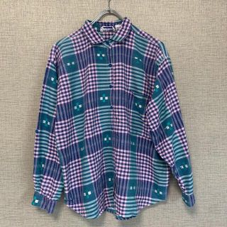 90s ビンテージ　アメリカ古着　インド綿　アメリカ輸入　古着　エスニック(シャツ/ブラウス(長袖/七分))