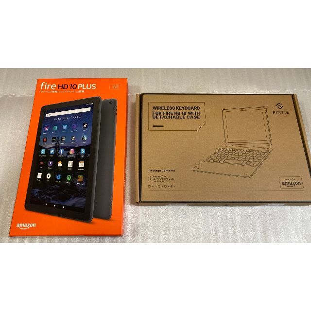 Fire HD 10 Plus 32GB & Fintie BTキーボードカバー スマホ/家電/カメラのPC/タブレット(タブレット)の商品写真