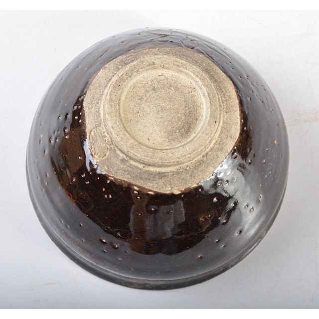 お待たせ! 天目茶碗 黒釉 板谷波山作 茶道具 袱紗付 R4862の D 共布共箱 工芸品