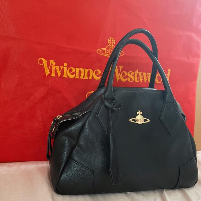 中は綺麗な状態です希少 Vivienne Westwood ハンドバッグ プレーン  オーブ  黒