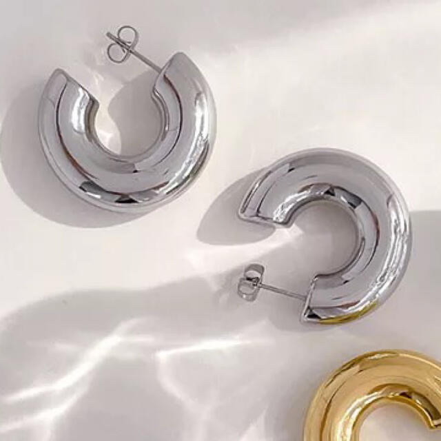 2222_accessoryChunky Drop Earrings / silver /  #225