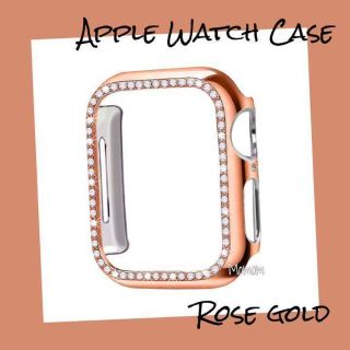 Apple Watch Case ストーン付き ローズゴールド 41mm(モバイルケース/カバー)