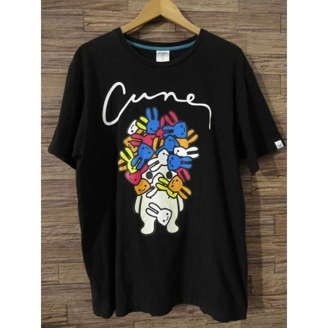 CR10 G① XL 新品 キューン 24周年 ウサギ24個ちゃん Tシャツ 黒