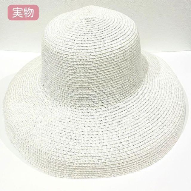 CA4LA(カシラ)の❤️週末セール❤️即日発送 ストローハット UV 女優帽 帽子 白 ヘップバーン レディースの帽子(ハット)の商品写真