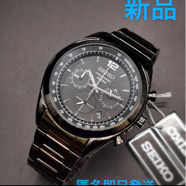 セイコー SEIKO 腕時計 クロノグラフ ブラックSSB0931P1 100％の保証 51.0%OFF