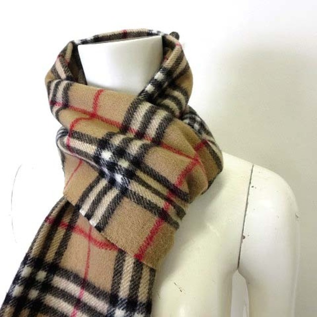れています】 BURBERRY - バーバリー BURBERRY マフラー ウール 英国製
