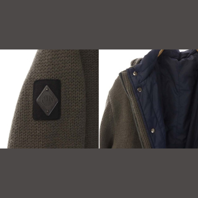 Replay(リプレイ)のリプレイ ニットジャケット ニットパーカー ジップアップ ライナー M グレー メンズのトップス(パーカー)の商品写真