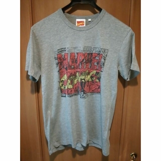 マーベル(MARVEL)のMARVEL COMICS　ビッグプリント　レーヨンブレンドTシャツ(Tシャツ/カットソー(半袖/袖なし))