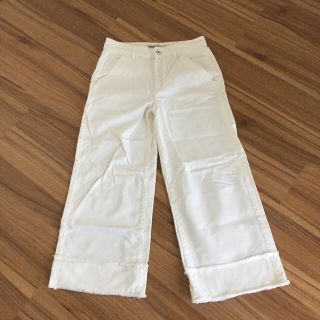 ザラ(ZARA)のZARA BASIC Z1975 DENIM ホワイトワイドデニム(デニム/ジーンズ)