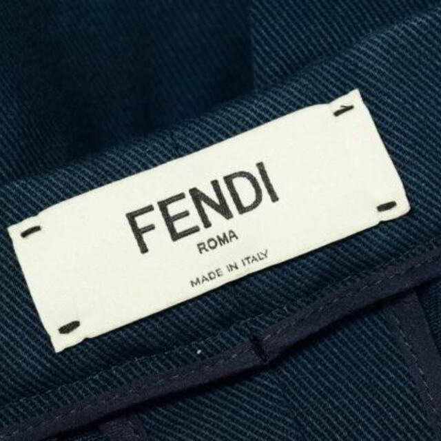 KL4CUQCQ24FENDI サイドライン コットン タックパンツ