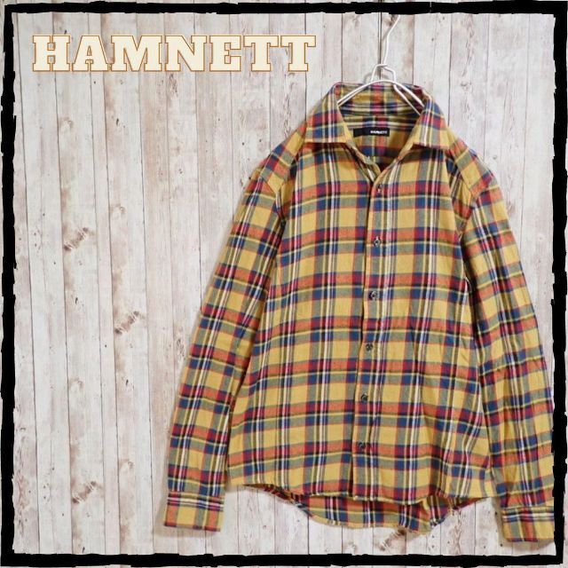 HAMNETT(ハムネット)の美品 ハムネット チェックシャツ M コットン100％ 秋 キャサリンハムネット メンズのトップス(シャツ)の商品写真