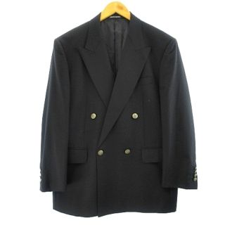 ピエールカルダン(pierre cardin)の美品 ダブル テーラードジャケット ブレザー ネイビー 94 AB4 約S(テーラードジャケット)