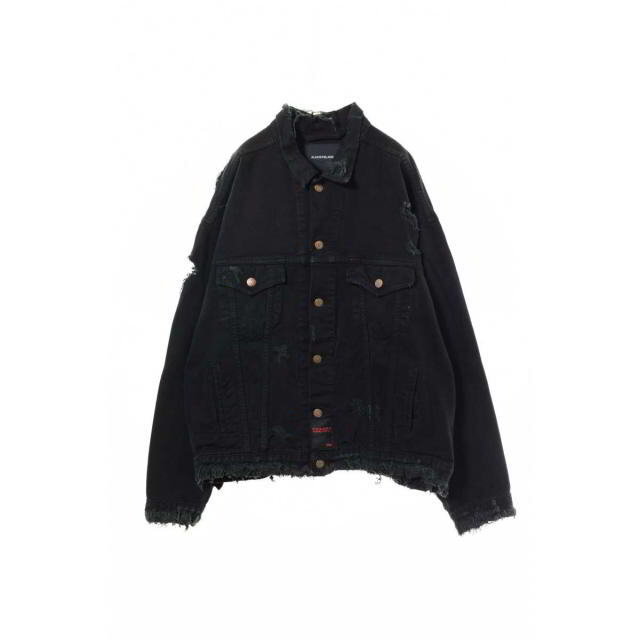 ALMOSTBLACK バックプリント オーバーサイズ デニム ジャケット ALMOSTBLACK バックプリント オーバーサイズ デニム ジャケット