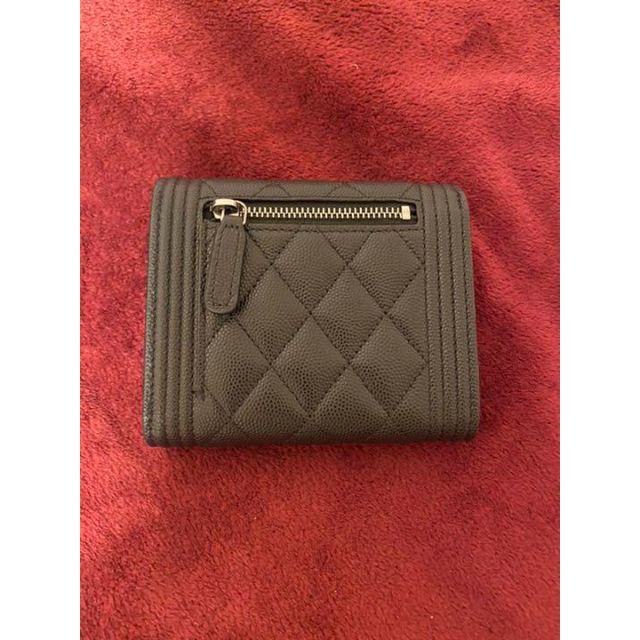 特別訳あり特価】 CHANEL - Chanel ボーイシャネルキャビアスキン三折