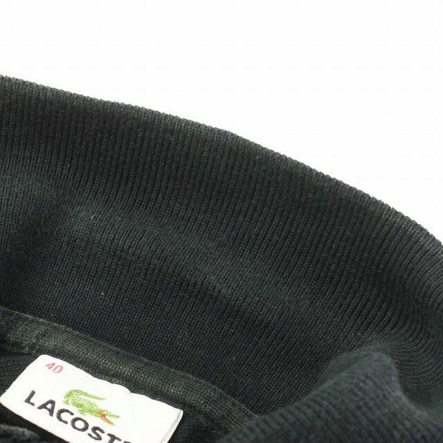 LACOSTE(ラコステ)のラコステ LACOSTE ポロシャツ カットソー 半袖 ロゴ 40 M 黒 レディースのトップス(ポロシャツ)の商品写真