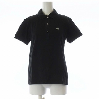 ラコステ(LACOSTE)のラコステ LACOSTE ポロシャツ カットソー 半袖 ロゴ 40 M 黒(ポロシャツ)