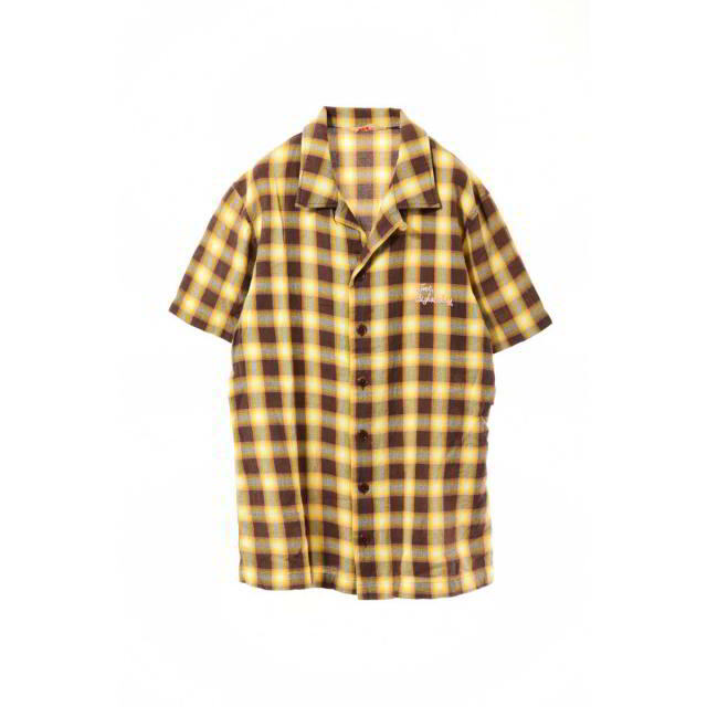 TMT チェック オープンカラー 半袖シャツ