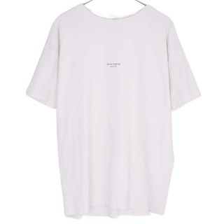 アクネストゥディオズ(Acne Studios)のアクネストゥディオズ Tシャツ ロゴ プリント 半袖 メンズ L ホワイト(Tシャツ/カットソー(半袖/袖なし))