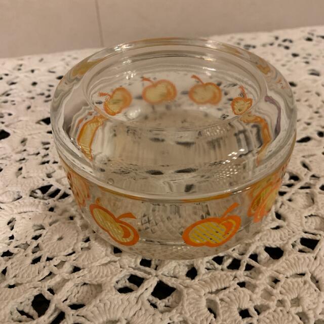 レトロ リンゴ クリスタルガラス キャニスター キャンディーポットの通販 by スノーフレーク｜ラクマ