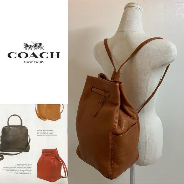 COACH(コーチ)のOLD COACH オールドコーチ ITALY製 4922 シボレザーリュック レディースのバッグ(リュック/バックパック)の商品写真