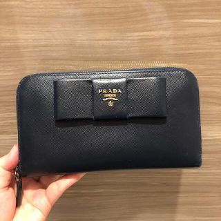 プラダ(PRADA)のYuri 様専用　プラダ　長財布　ネイビー(長財布)