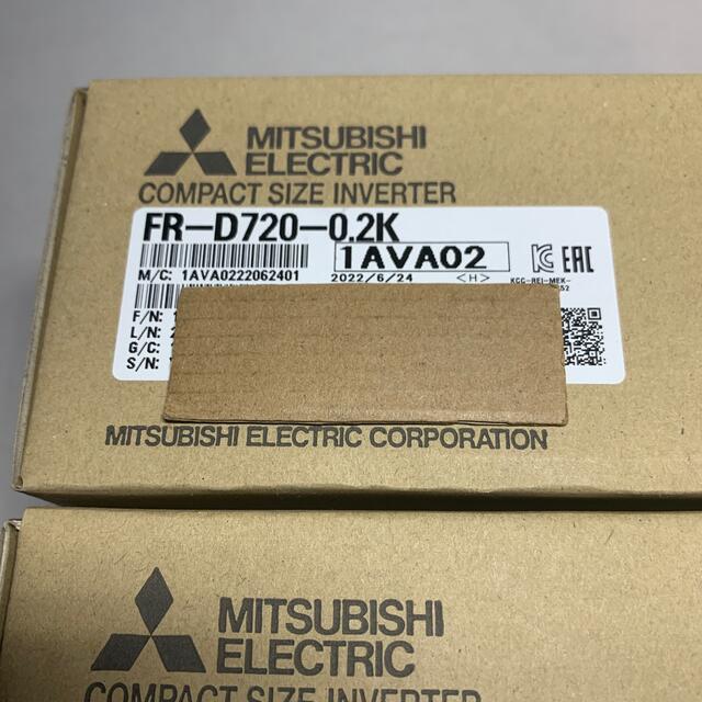 本物 新品、未使用 新品未開封 三菱電機 FR-D720-0.2K インバータ 2台