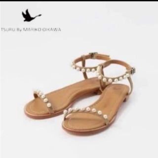 ツルバイマリコオイカワ サンダル(レディース)の通販 800点以上 オンライン半額商品 TSURU by MARIKOOIKAWA ビジュー付サンダル 39 サンダル