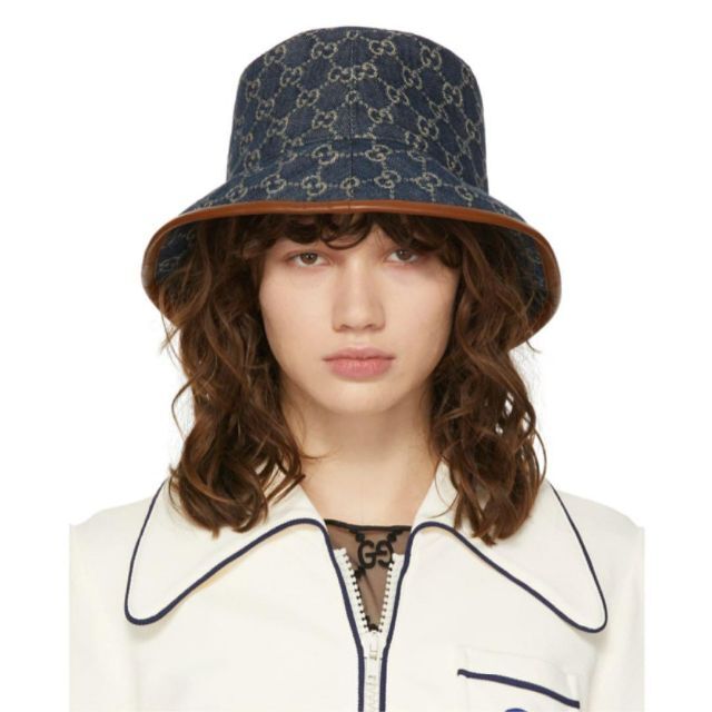 キャンバス】 Gucci バケットハット ブルーの通販 by TK Store
