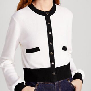 kate spade クルーネックカーディガン(カーディガン)