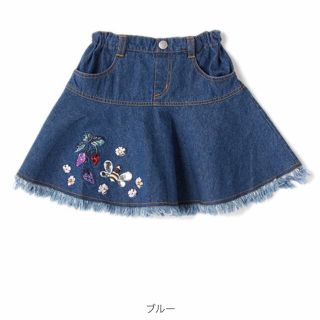 アナスイミニ(ANNA SUI mini)のアナスイミニ　120 デニムスカート　スカート　ビジュー　スカパン(スカート)