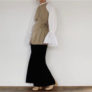 【新品未使用試着のみ】aere アエレapron tunic エプロンチュニック(チュニック)