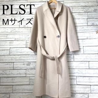 プラステ(PLST)の<美品>PLSTプラステ　ロングコート　チェスターコート　レディース　白(ロングコート)