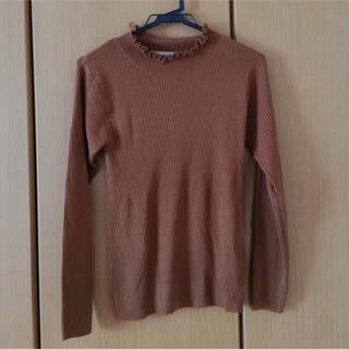 サマンサモスモス(SM2)のブラウンのハイネックリブTシャツ(Tシャツ(長袖/七分))