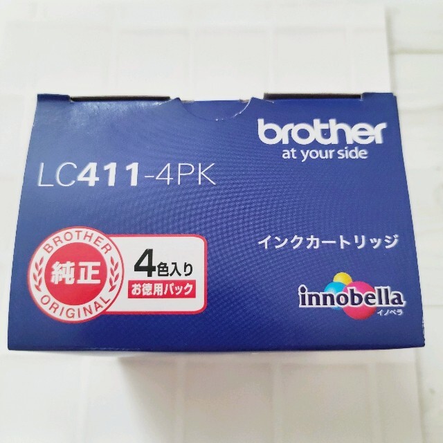 brother(ブラザー)の【新品未開封】LC411-4PK ブラザー純正 インクカートリッジ 4色パック スマホ/家電/カメラのPC/タブレット(PC周辺機器)の商品写真