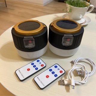 LEDランタンUSB 充電式 吊り下げ 輝度記憶搭載 2点セット(その他)