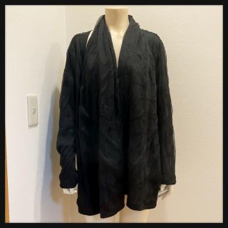 ヨウジヤマモト Y's カシミヤ混合 ロング カーディガン 2 ブラック Yohji Yamamoto レディース   【230908】