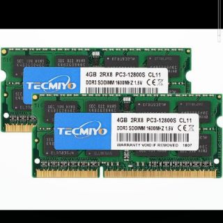 【値下げ】(未使用)DDR3 メモリ ノート用　4GB×2枚(PCパーツ)