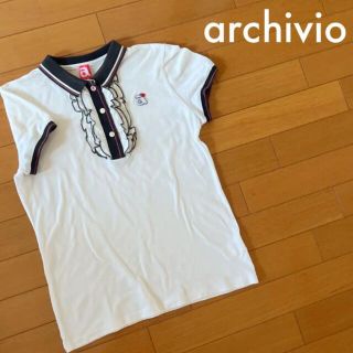 アルチビオ(archivio)のarchivio アルチビオ ワンポイント ロゴ 半袖ポロシャツ レディース(ウエア)