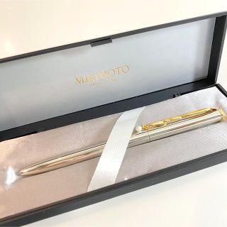 ミキモト(MIKIMOTO)のミキモト 真珠付き ボールペン 新品未使用 シルバー ゴールド(ペン/マーカー)