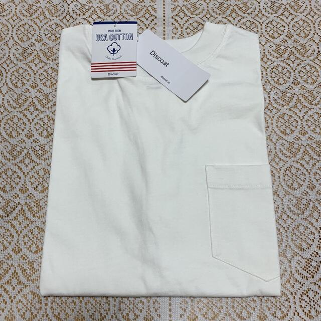 Discoat(ディスコート)のDiscoat・白 コットンフレンチTシャツ レディースのトップス(Tシャツ(半袖/袖なし))の商品写真