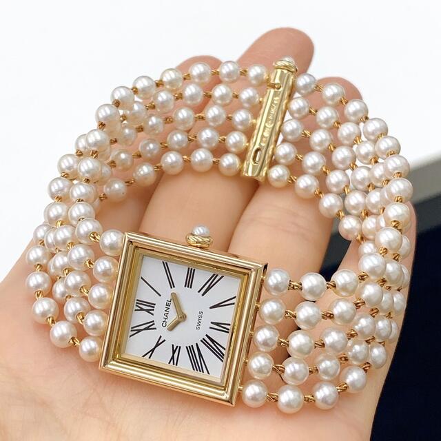 【売り切り御免!】 - CHANEL シャネル K18YG 腕時計 パール Lサイズ マドモアゼル H0007 腕時計 【売り切り御免!】 - CHANEL シャネル K18YG 腕時計 パール Lサイズ マドモアゼル H0007 腕時計