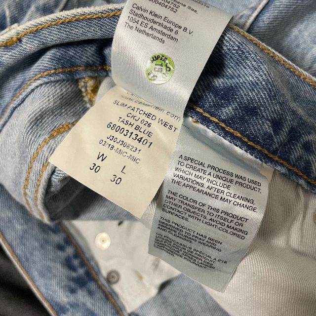 新品未使用　CALVIN KLEIN JEANS　パッチワークデニム　30 3