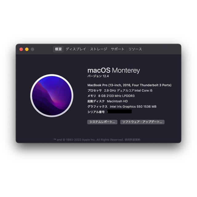 【値下げ】アップル MacBookPro 13インチ USキー