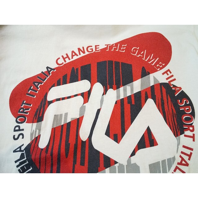 FILA(フィラ)の【 ヴィンテージ 】90s FILA ビッグロゴ Tシャツ USA製 メンズのトップス(Tシャツ/カットソー(半袖/袖なし))の商品写真