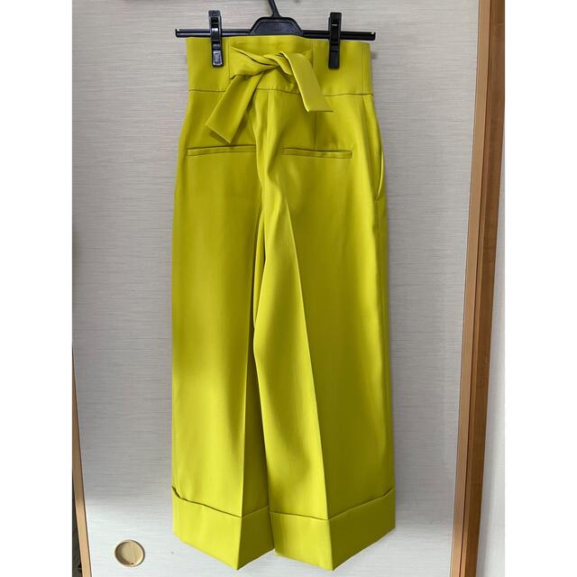 美品!TIARAイエローハイウエストパンツ-hybridautomotive.com