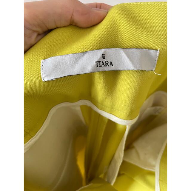 美品!TIARAイエローハイウエストパンツ-hybridautomotive.com