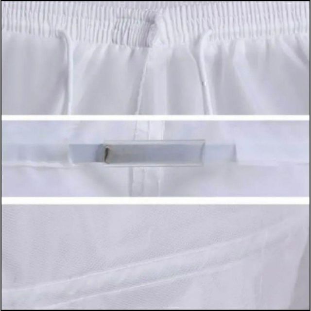 パニエ　チュール　ロング　ウェディングドレス　フリル３段　白　ワイヤー調節 レディースのスカート(その他)の商品写真