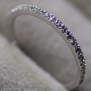 アガット(agete)のBELLESIORA　K18WG　0.12ct　7号　ハーフエタニティ(リング(指輪))