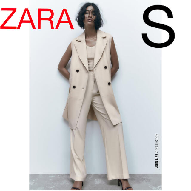 ZARA - 新品 ZARA フェイクスエード ダブルブレストベスト ジレ Sサイズの通販 by mkstyk's shop｜ザラならラクマ